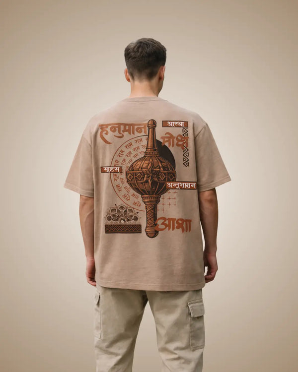 Hanuman Gada Oversized T-Shirt