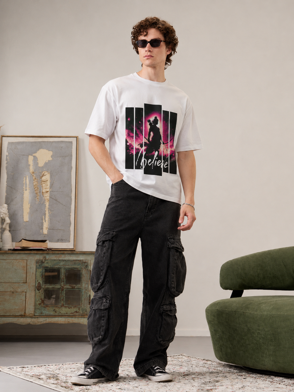 Believe in Ram Ultra Soft 220 GSM Premium Cotton Oversized T-shirt