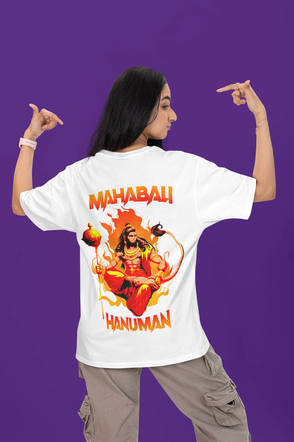 MAHABALI HANUMAN Soft Cotton Spiritual Wear Oversized T-Shirt