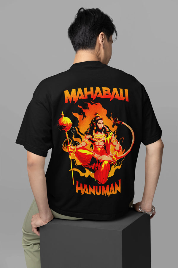 MAHABALI HANUMAN Soft Cotton Spiritual Wear Oversized T-Shirt