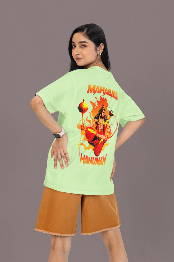 MAHABALI HANUMAN Soft Cotton Spiritual Wear Oversized T-Shirt