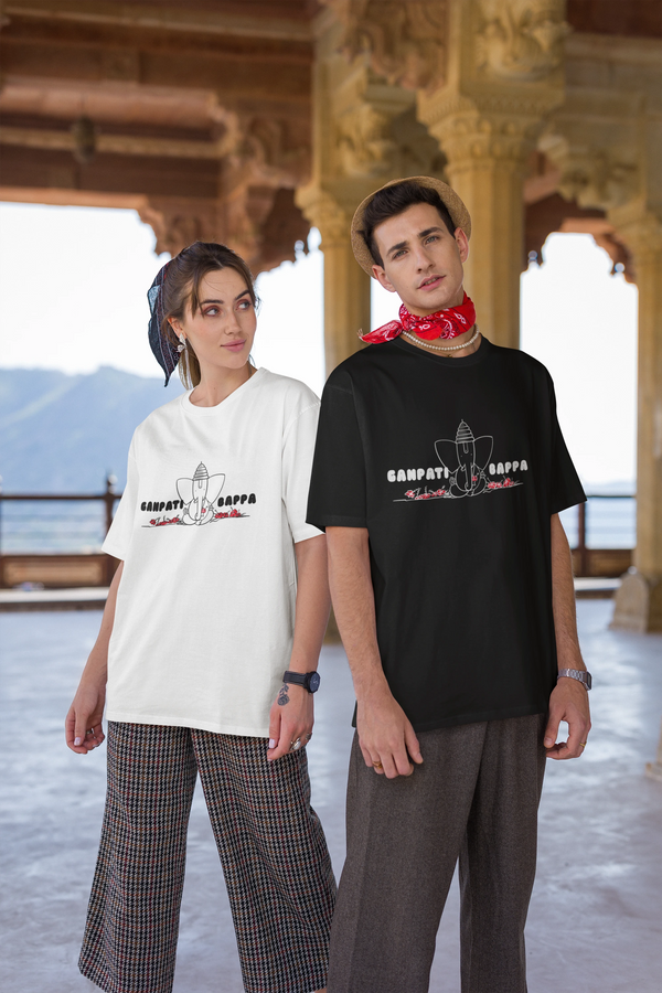 Ganpati Bappa Ultra Soft 220 GSM Premium Cotton Oversized T-shirt
