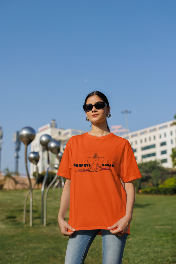 Ganpati Bappa Ultra Soft 220 GSM Premium Cotton Oversized T-shirt