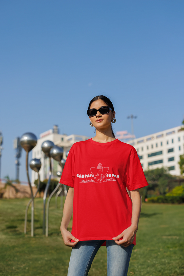 Ganpati Bappa Ultra Soft 220 GSM Premium Cotton Oversized T-shirt