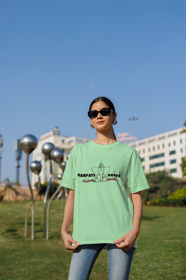 Ganpati Bappa Ultra Soft 220 GSM Premium Cotton Oversized T-shirt