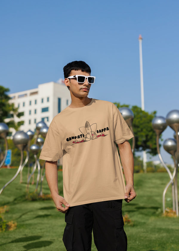 Ganpati Bappa Ultra Soft 220 GSM Premium Cotton Oversized T-shirt