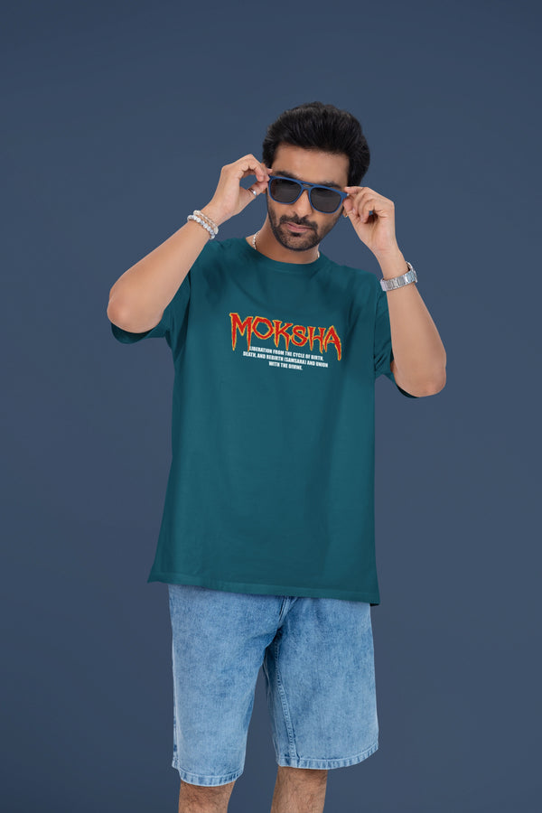 MOKSHA Oversized T-Shirt – Soft Cotton Spiritual Wear