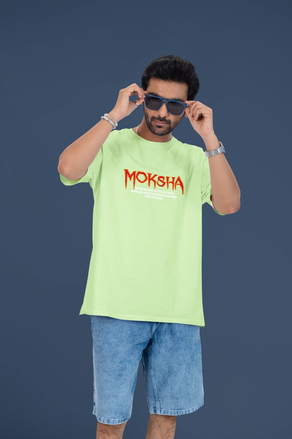 MOKSHA Oversized T-Shirt – Soft Cotton Spiritual Wear