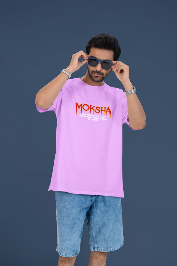 MOKSHA Oversized T-Shirt – Soft Cotton Spiritual Wear