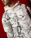 Krishna Vrindavan Leela All-Over Printed Hoodie