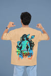 "Krishna Divine Vibe" Oversized T-Shirt – Soft Cotton Spiritual Wear
