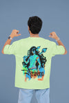 "Krishna Divine Vibe" Oversized T-Shirt – Soft Cotton Spiritual Wear