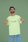 "Krishna Divine Vibe" Oversized T-Shirt – Soft Cotton Spiritual Wear