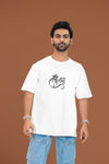 श्री गणेशाय नमः" Soft Cotton Spiritual Wear Oversized T-Shirt – White Edition
